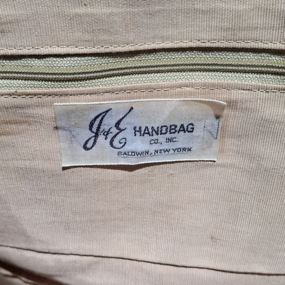 Vintage 1980's J&E Handbag Company NY Brown Leather Large Convertible Clutch - Picture 12 of 14